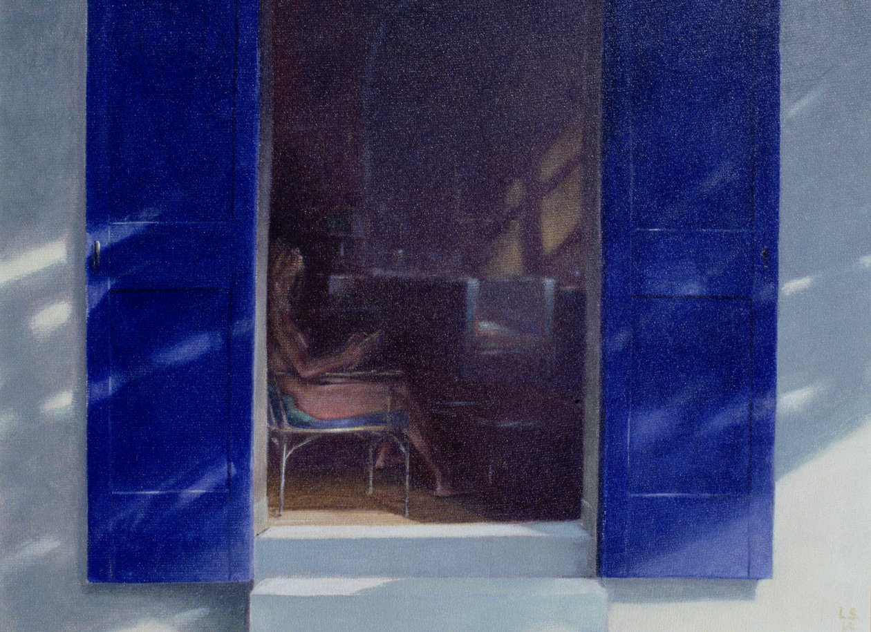 Blaue Fensterläden, 1985 von Lincoln Seligman