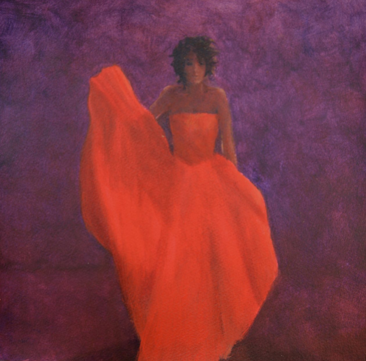 Mädchen im roten Kleid von Lincoln Seligman