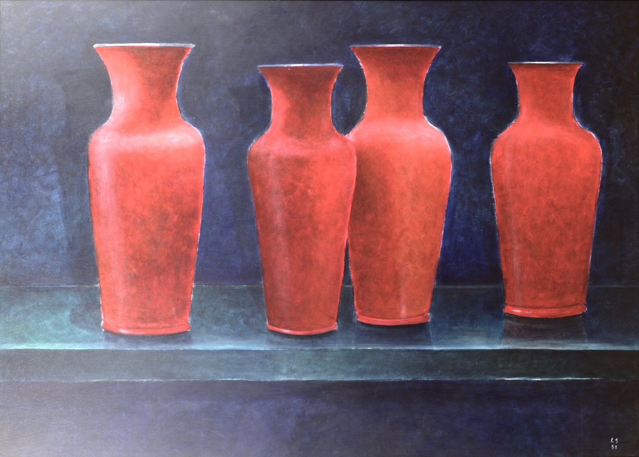 Rote Töpfe, 1988 von Lincoln Seligman