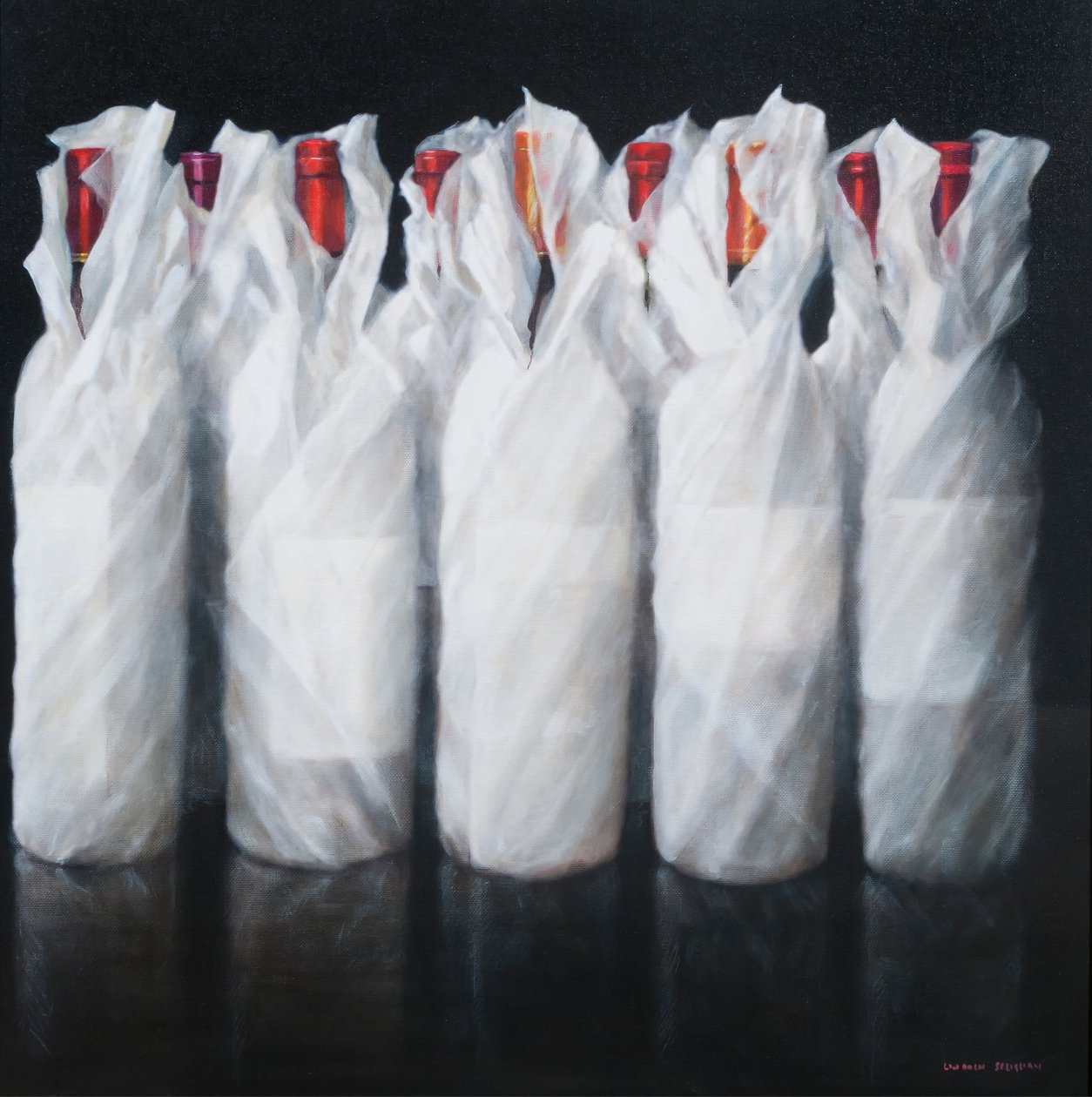Weiß eingewickelter Wein, 2012 von Lincoln Seligman