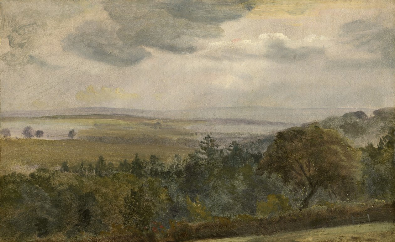 Weite Landschaft mit Wolken, um 1850 von Lionel Constable