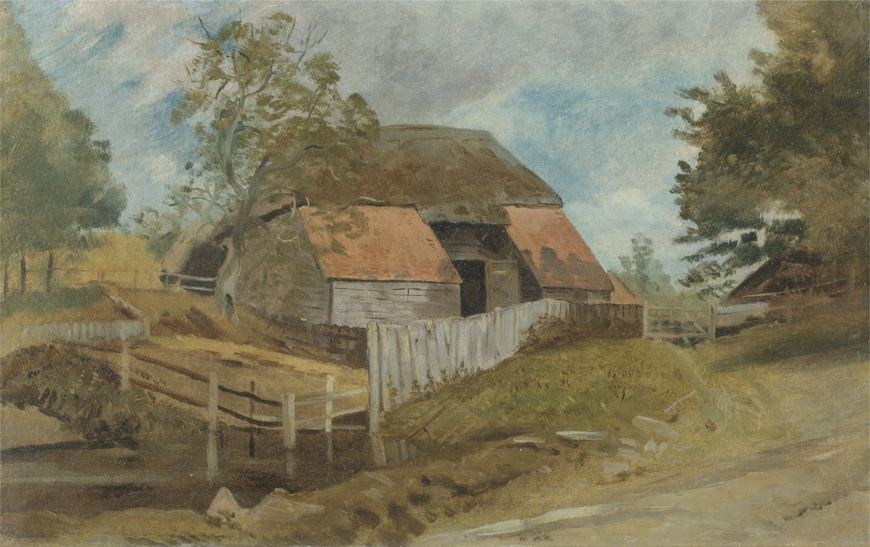 Alte Scheune, um 1855 von Lionel Constable