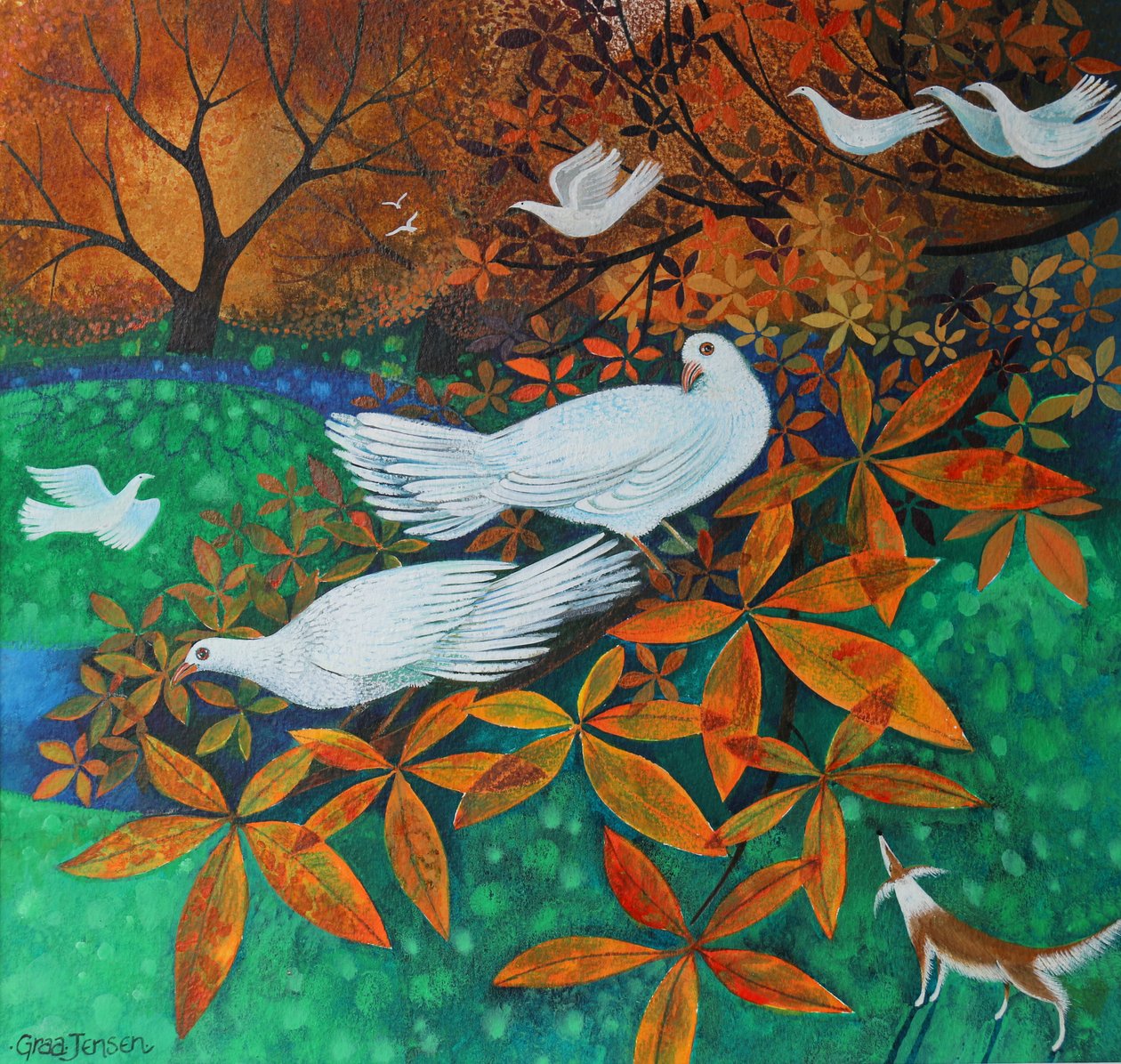 Weiße Tauben, 2016 von Lisa Graa Jensen
