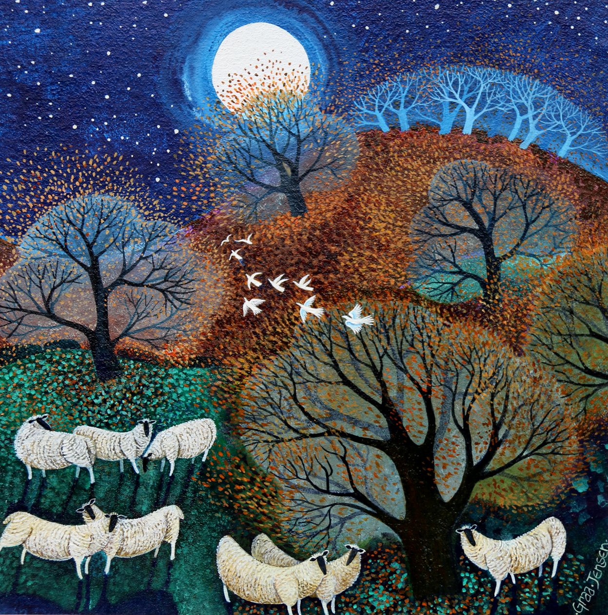 Windige Schafe, 2022 von Lisa Graa Jensen