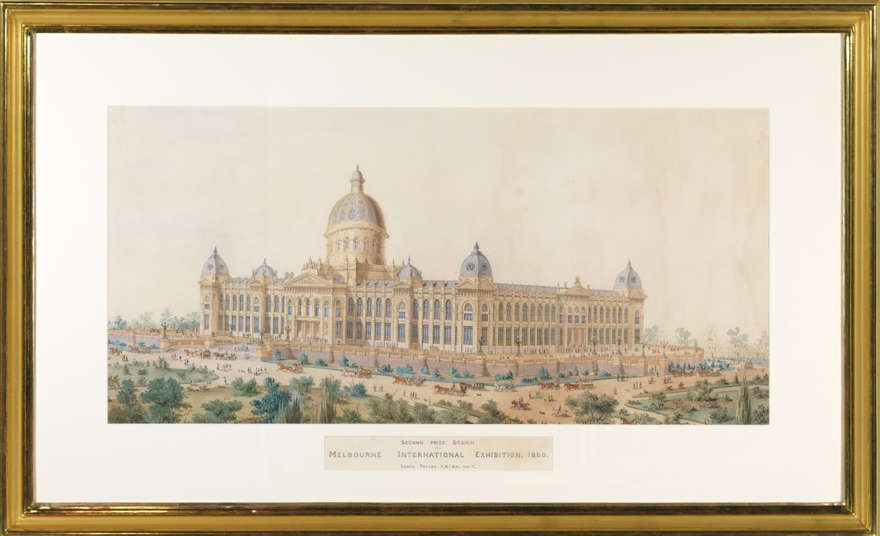 Zweitplatzierter Entwurf, Melbourne International Exhibition Building von Lloyd Tayler