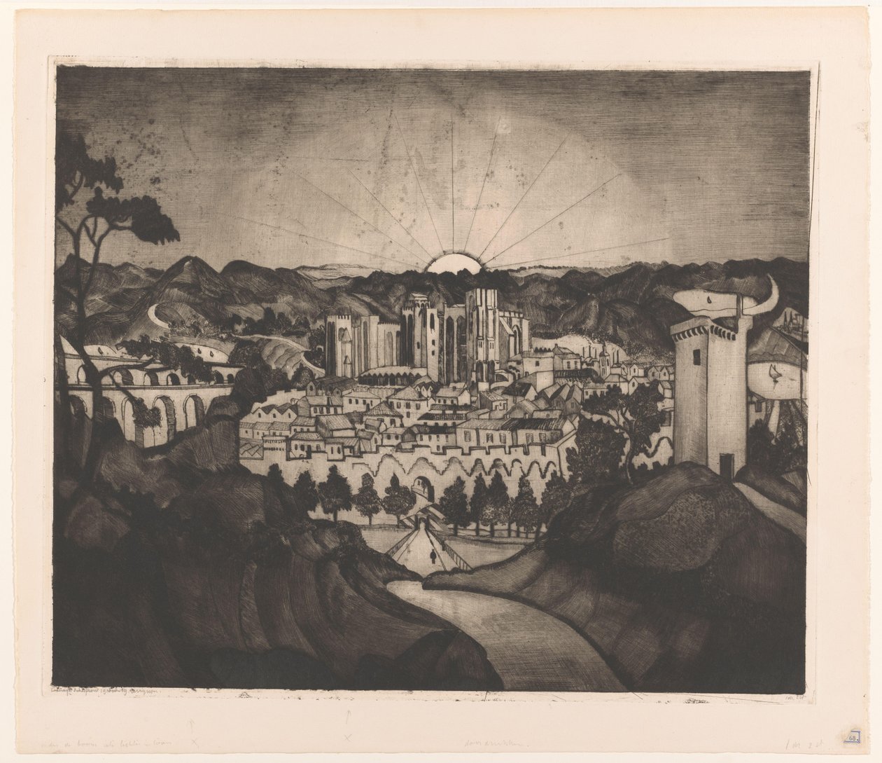 Avignon von Lodewijk Schelfhout (signed by artist)
