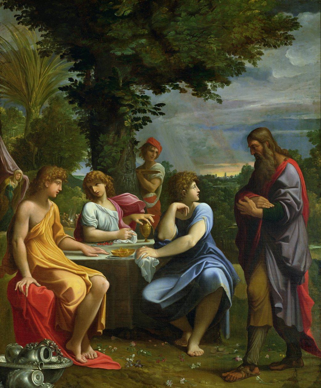 Abraham und die drei Engel von Lodovico Carracci