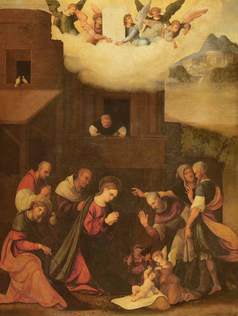 Anbetung der Hirten, ca. 1520-24 von Lodovico Mazzolino