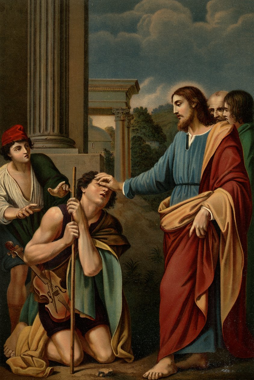 Die Heilung des Blinden von Lodovico after Carracci