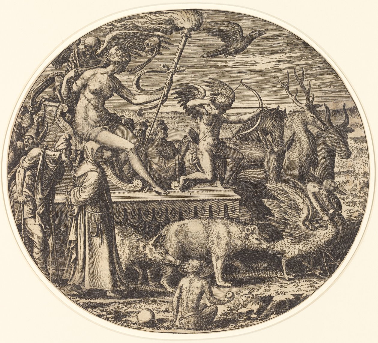 Lust von Léon Davent after Luca Penni