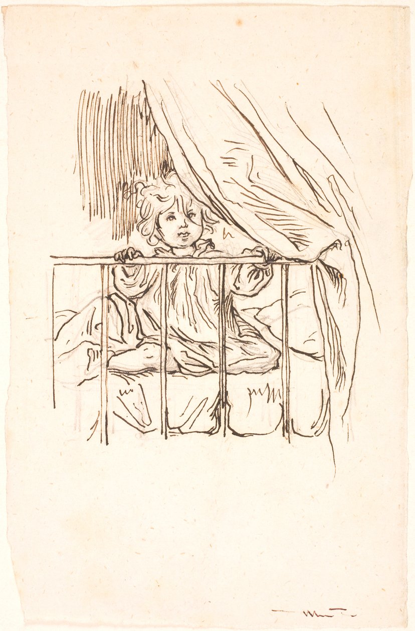 Lili im Gitterbett von Lorenz Frølich