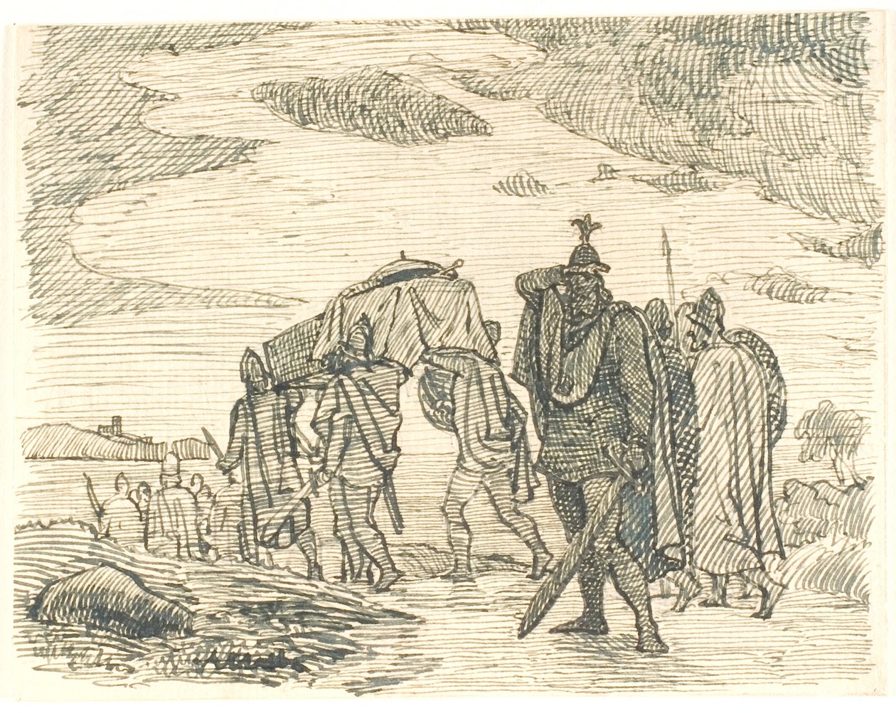 Studie zu Marsk Stigs Beerdigung von Lorenz Frølich