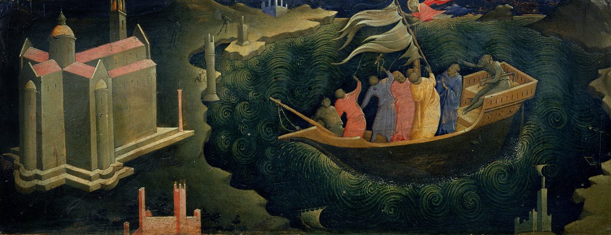 St. Nikolaus von Myra beruhigt den Sturm von Lorenzo Monaco