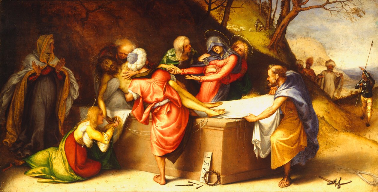 Die Grablegung Christi von Lorenzo Lotto