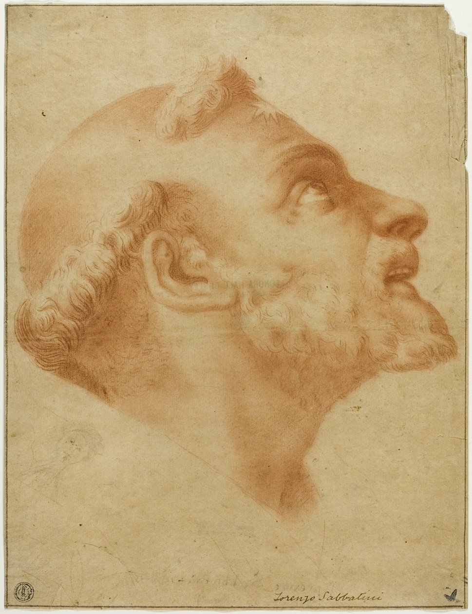 Aufwärts gerichteter Kopf des heiligen Dominikus von Lorenzo Sabbatini