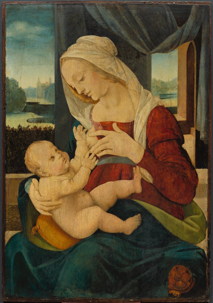 Jungfrau und Kind, 1400er von Lorenzo di Credi