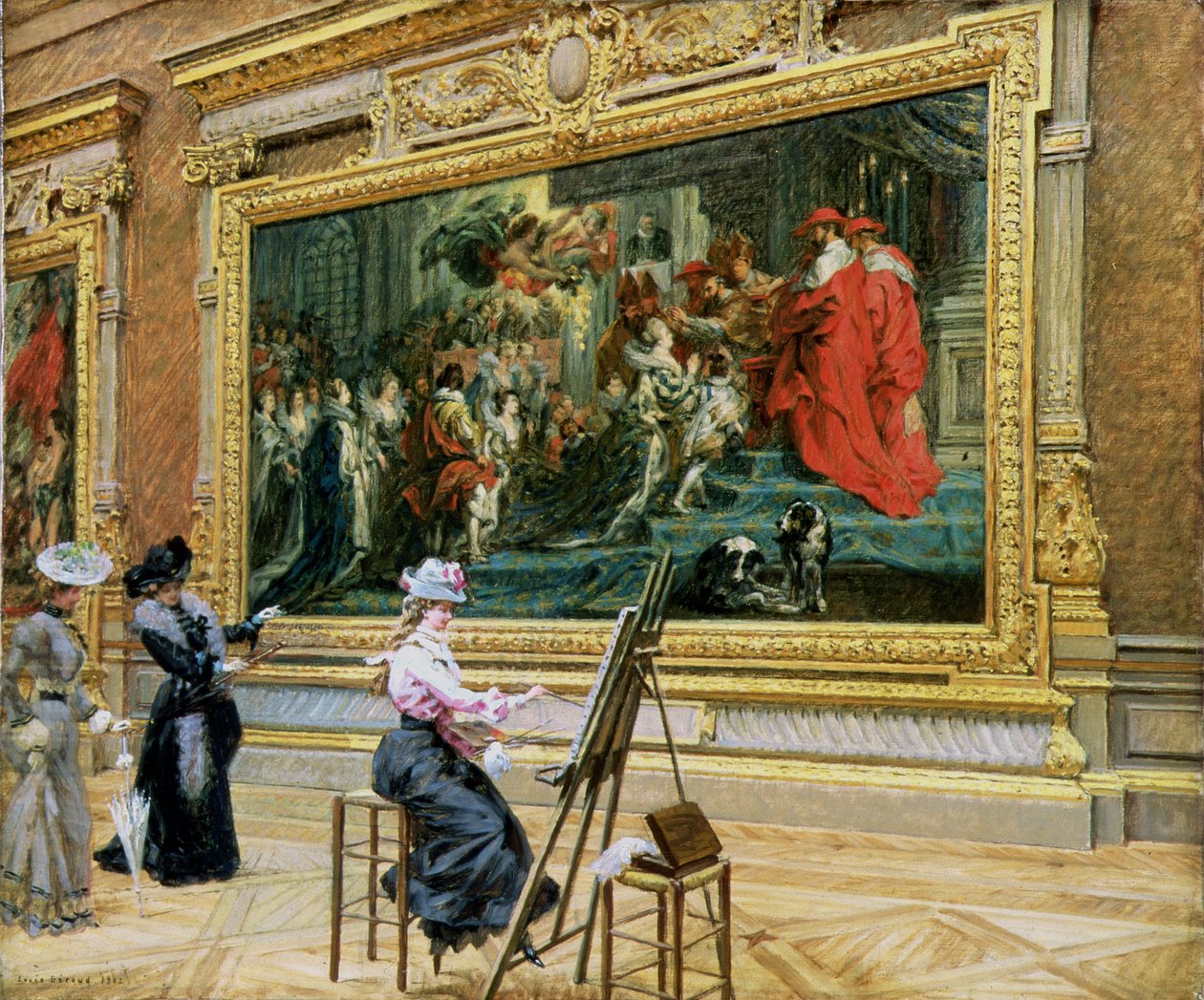 Der eifrige Schüler im Rubenszimmer, 1902 von Louis Beroud
