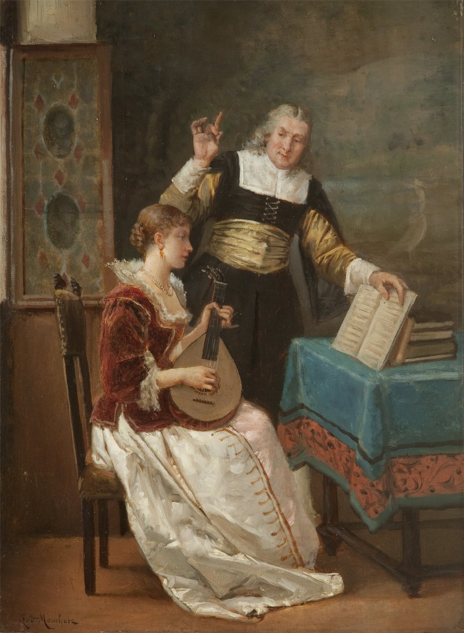 Der Musiklehrer von Louis Claude Mouchot