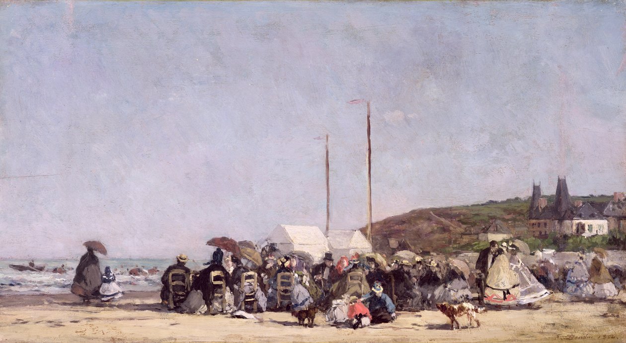 Der Strand von Trouville, 1864 von Eugene Louis Boudin