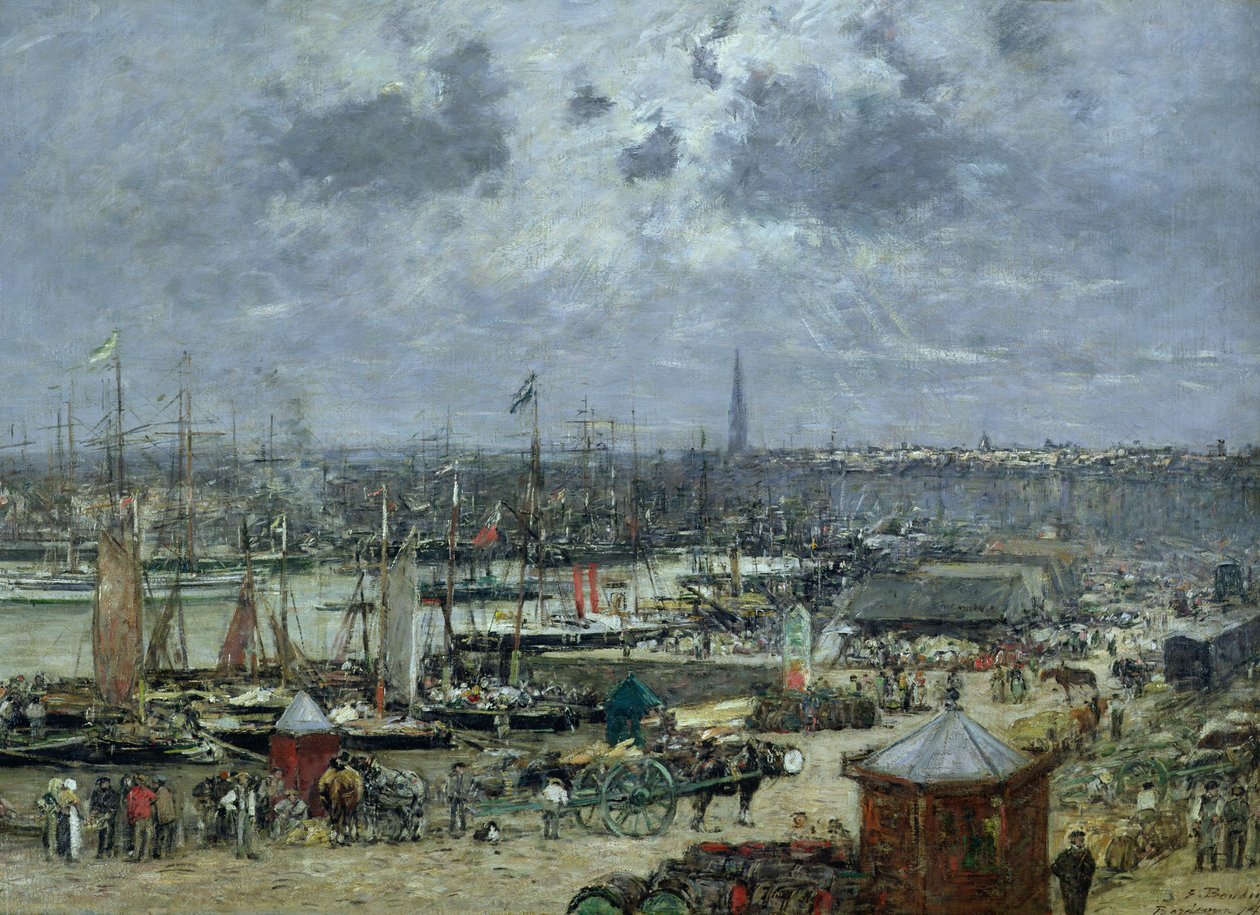 Der Hafen von Bordeaux, 1874 von Eugene Louis Boudin