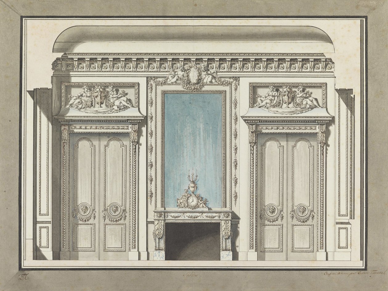 Abschnitt eines Salons von Louis Gustave Taraval