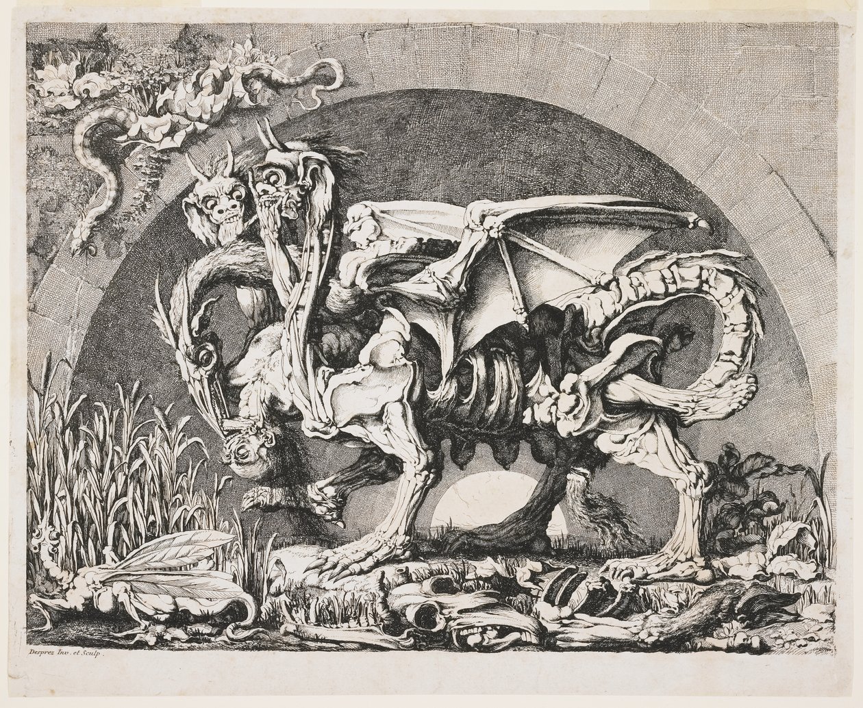 Die Chimäre, ca. 1778-1780 von Louis Jean Desprez