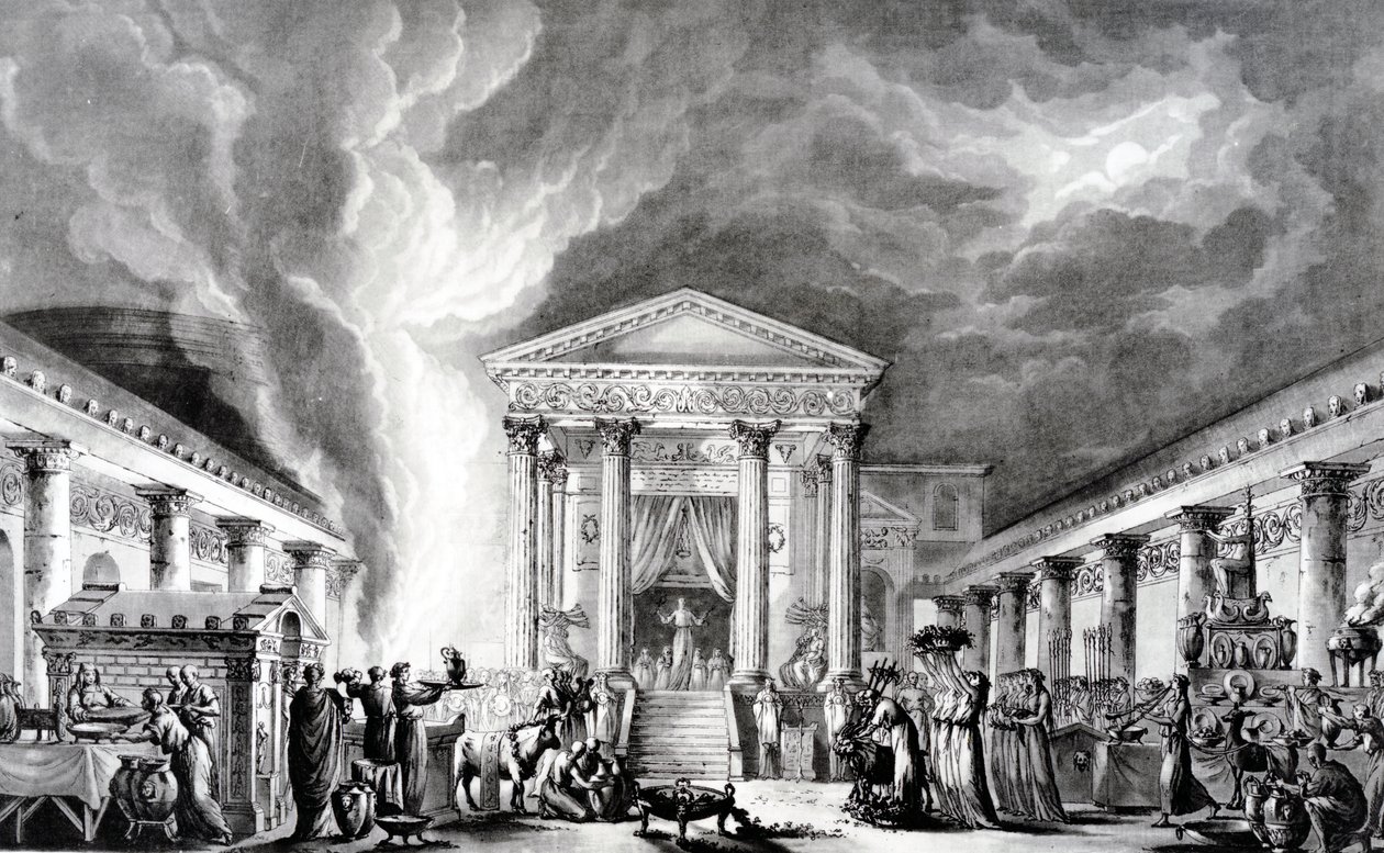 Der Tempel der Isis, Pompeji, Illustration aus Saint Non
