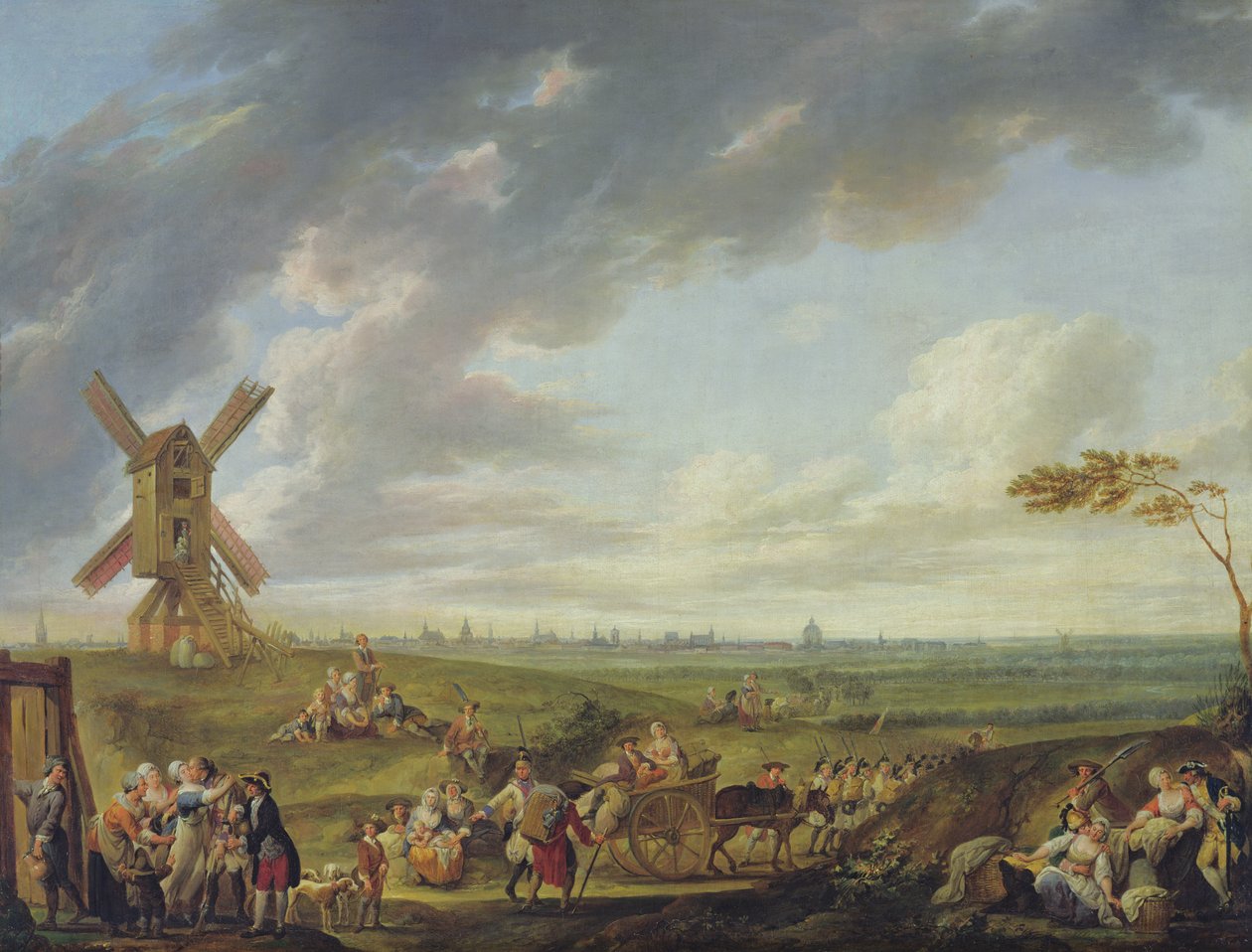 Empfang eines heimkehrenden Soldaten von Francois Louis Joseph Watteau