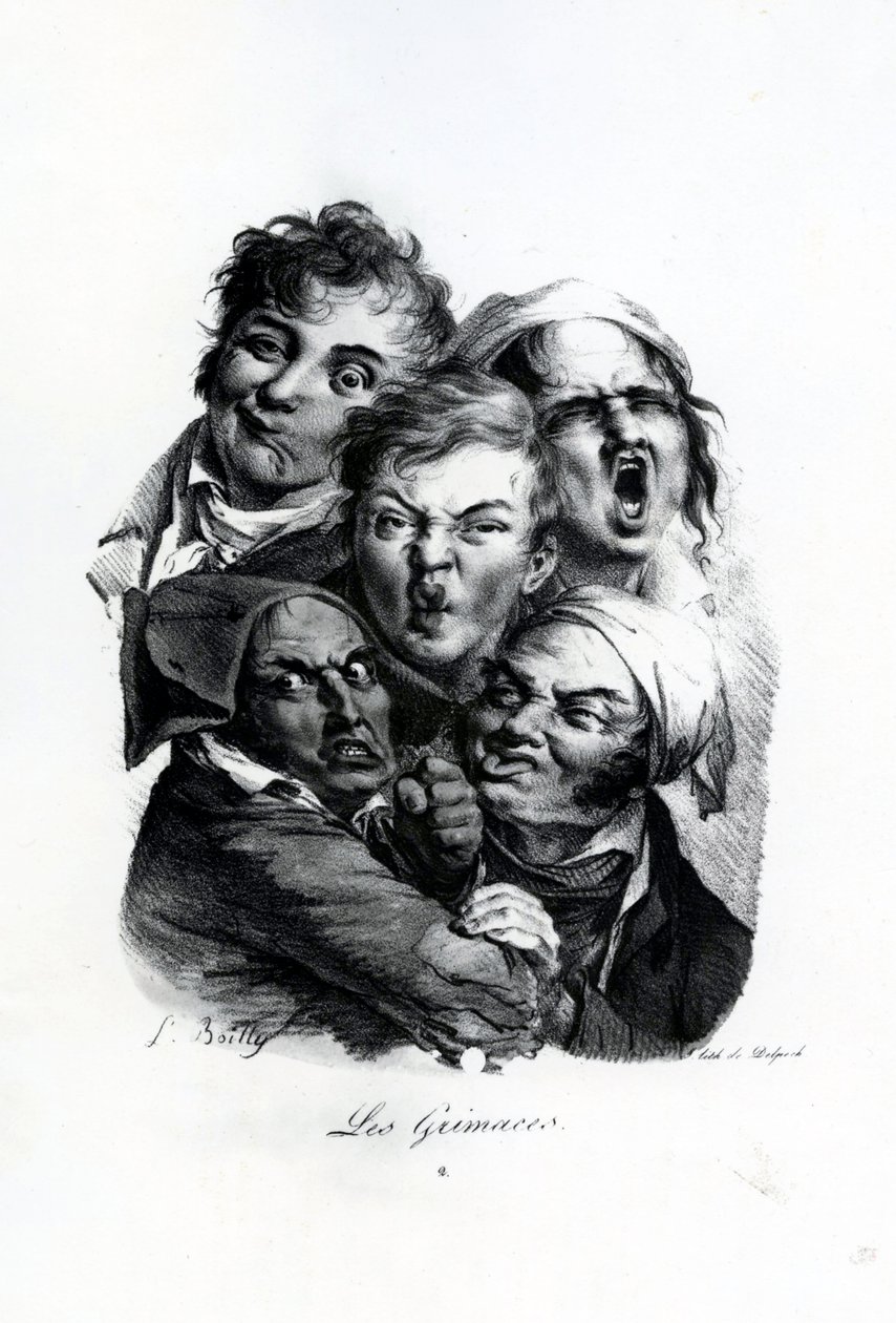 Les Grimaces, ca. 1823 von Louis Leopold Boilly