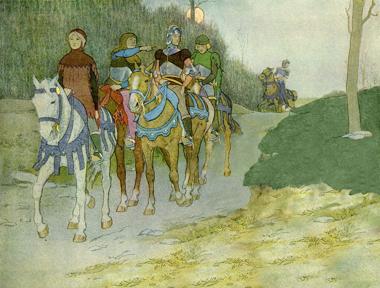 Johanna von Orléans und ihr Gefolge reisen nach Chinon von Louis Maurice Boutet de Monvel