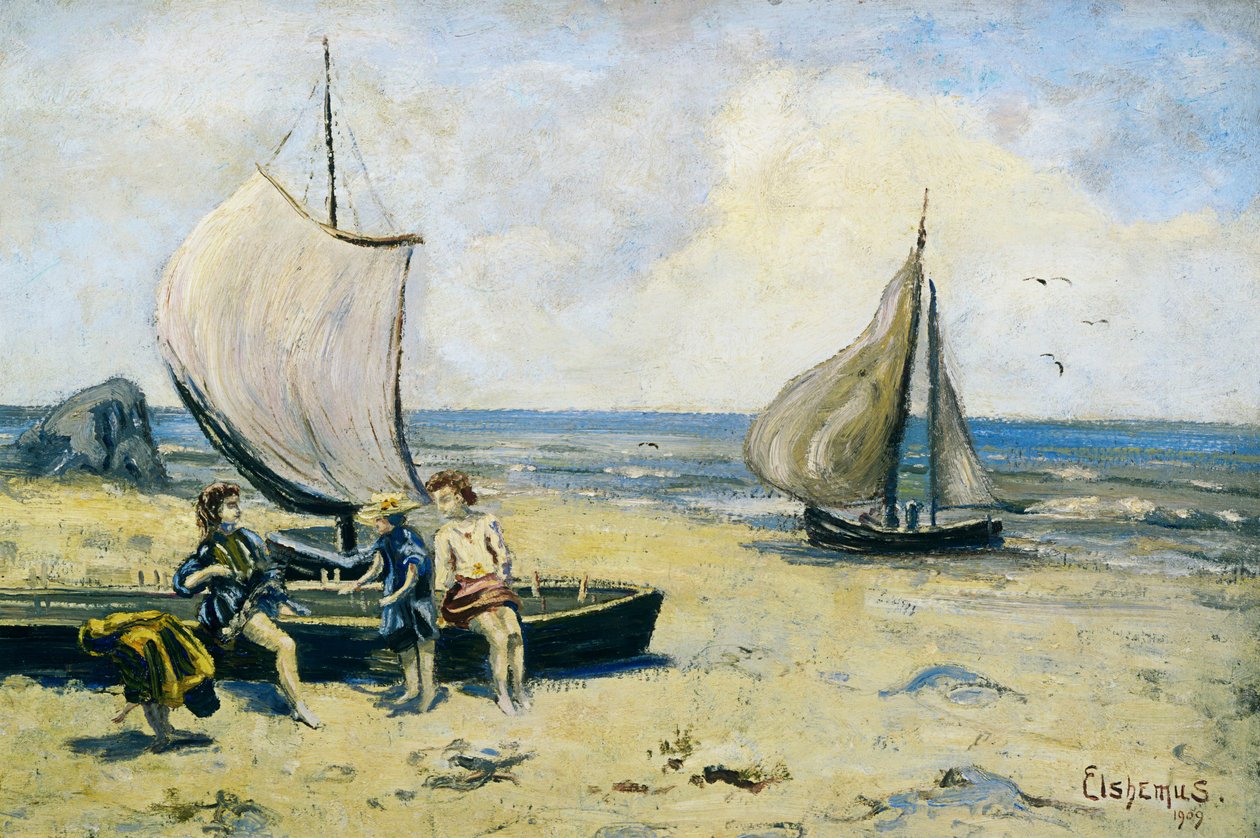 Kinder am Strand von Louis Michel Eilshemius