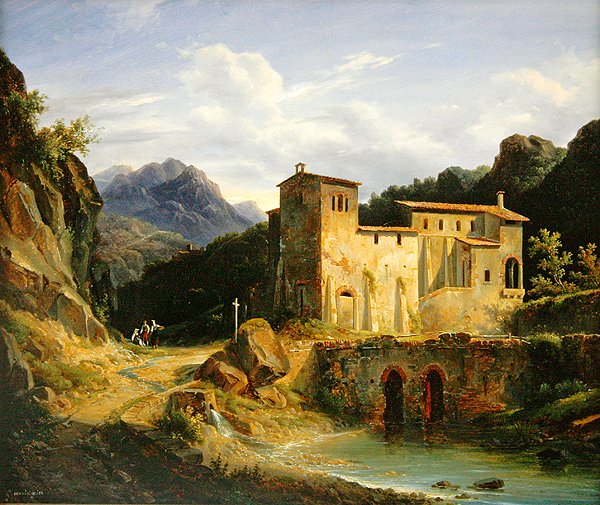 Ansicht eines Klosters, 1827 von Louis Montvignier