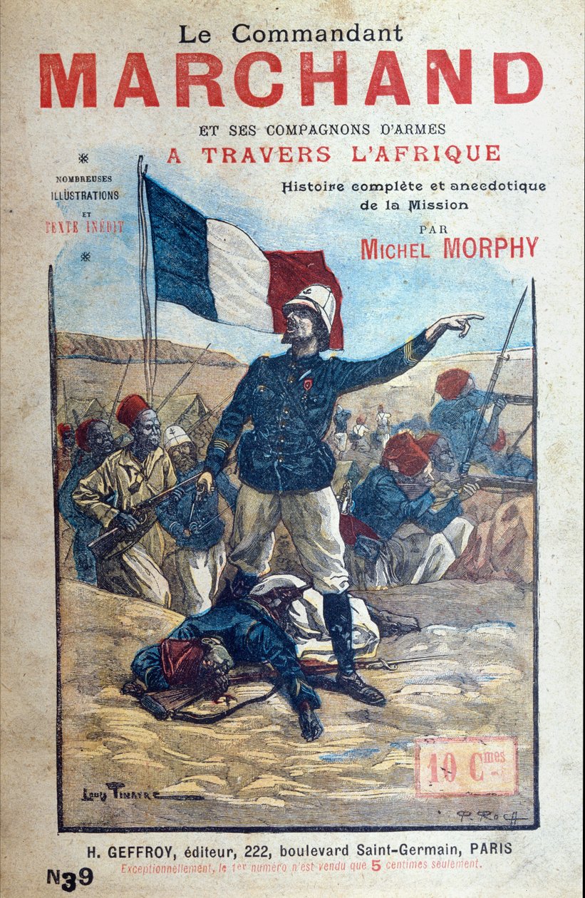 Titelblatt einer Geschichte der Marchand-Mission durch Afrika von Michel Morphy von Louis Tinayre