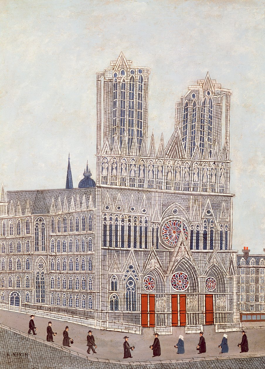 Kathedrale von Reims, um 1923 von Louis Vivin