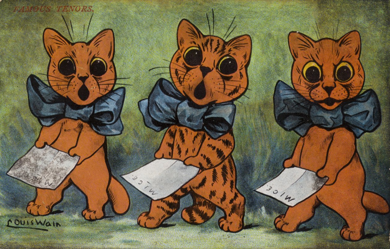 Berühmte Tenöre von Louis Wain