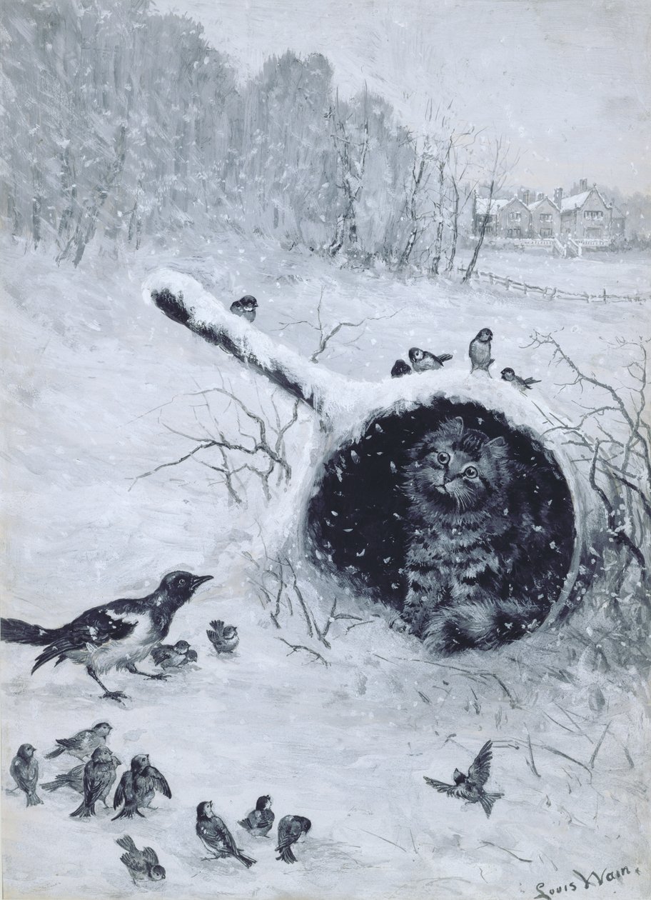 Unterschlupf suchen von Louis Wain