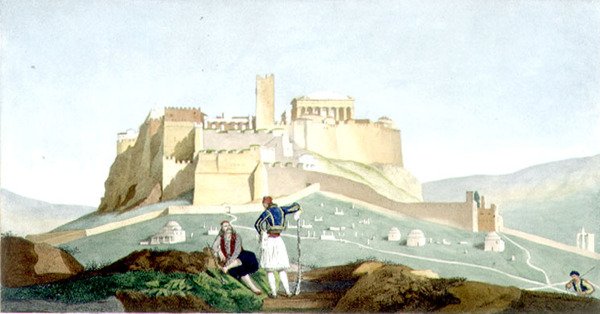 Ansicht der Akropolis von Athen von Louis (after) Dupre