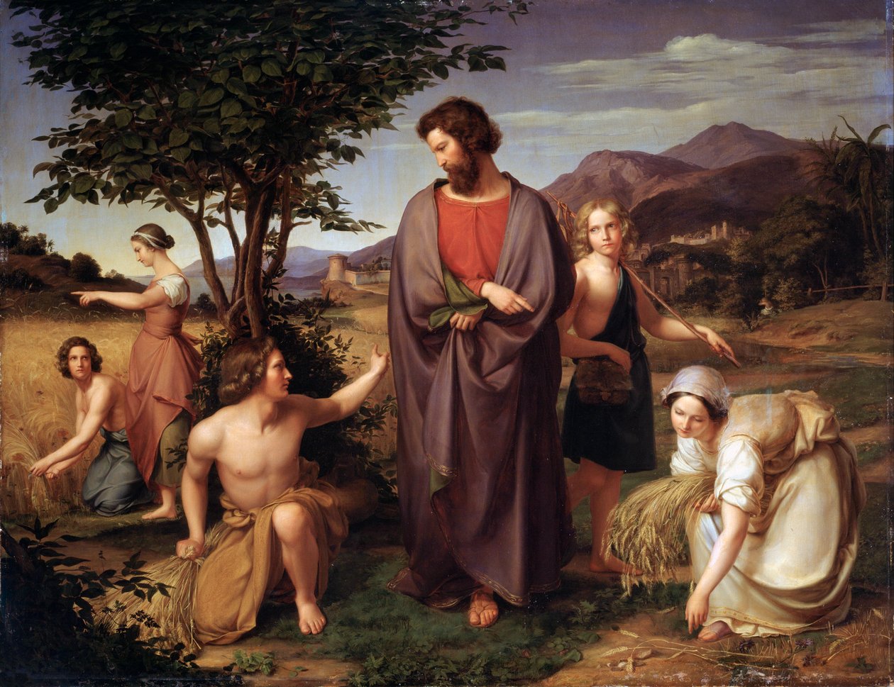 Ruth auf dem Feld von Boas, 19. Jahrhundert von Louis Ammy Blanc
