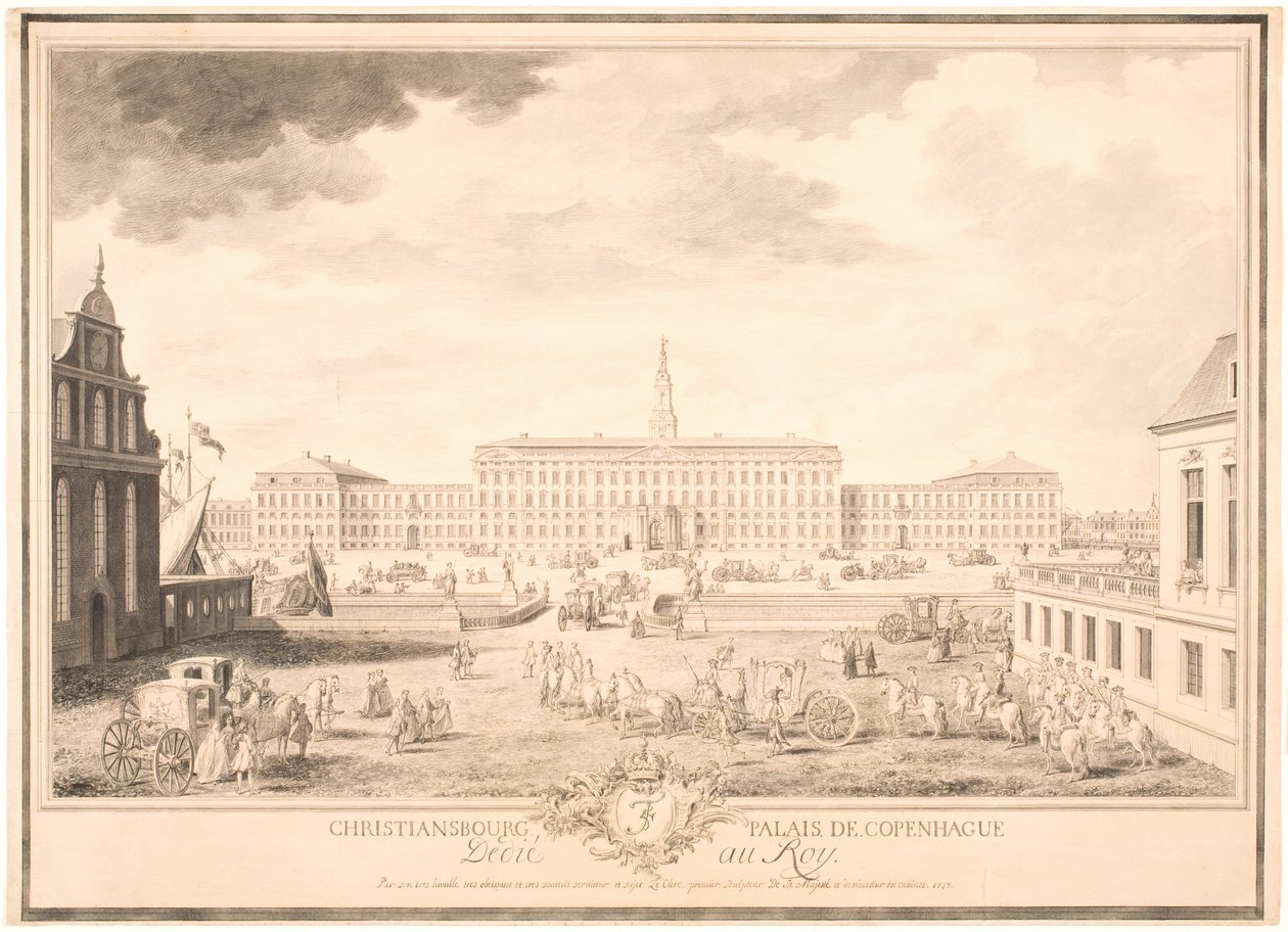 Christiansborg Palast in Kopenhagen von Louis Auguste Le Clerc