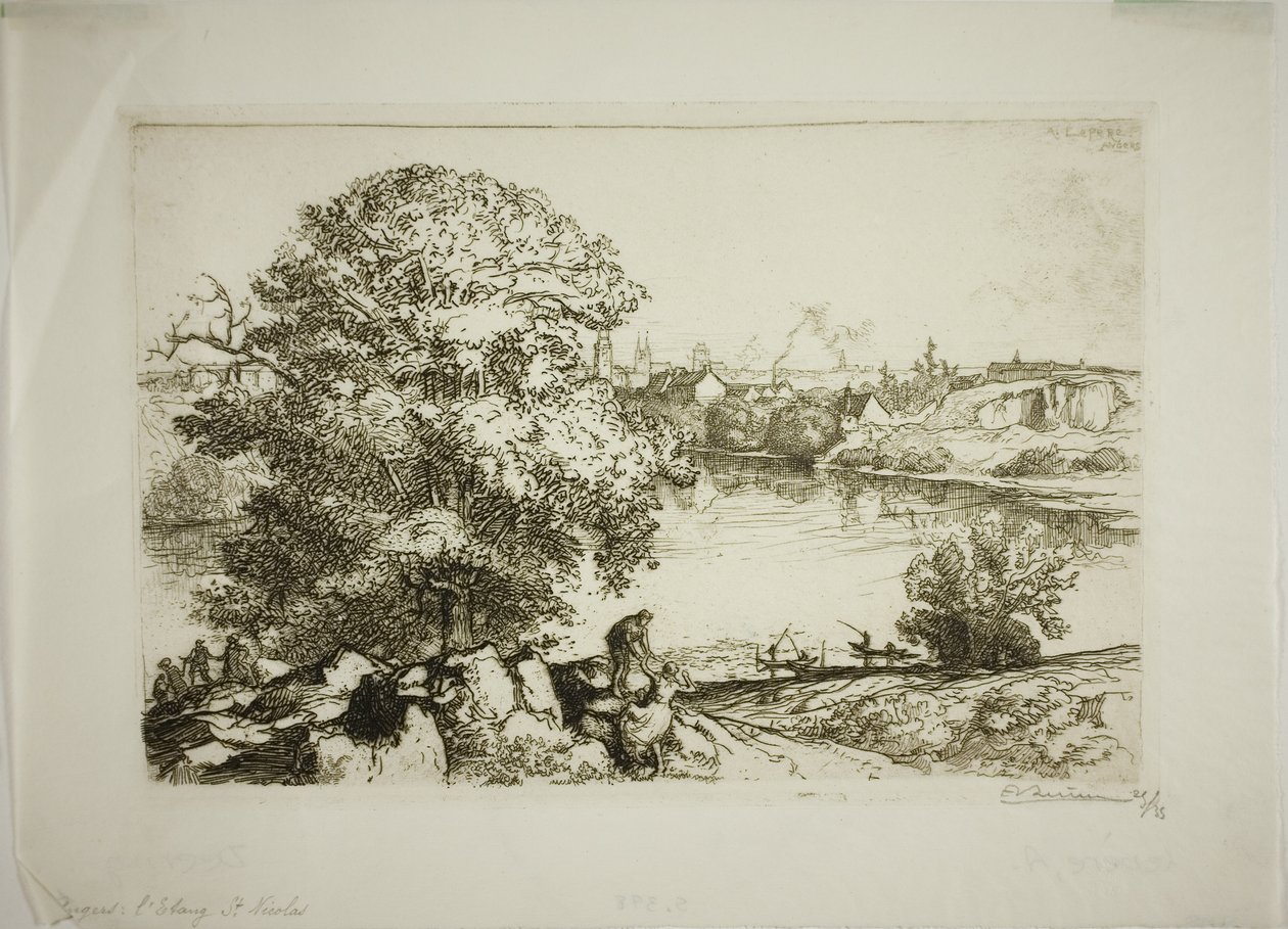Angers, See Saint-Nicolas von Louis Auguste Lepère