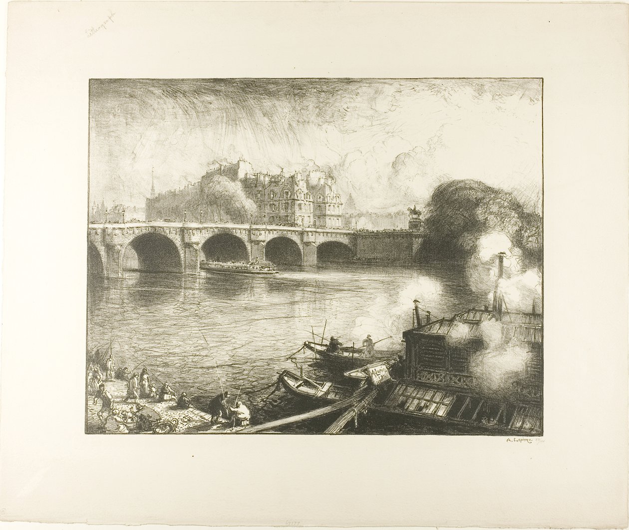 Die Pont Neuf, Paris von Louis Auguste Lepère