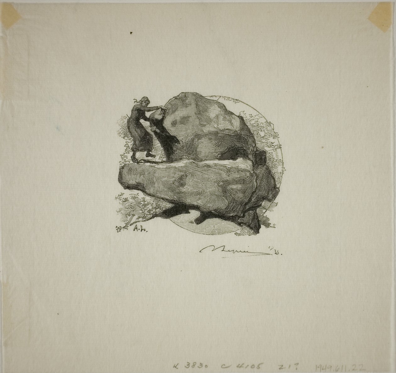 Der zitternde Felsen von Louis Auguste Lepère