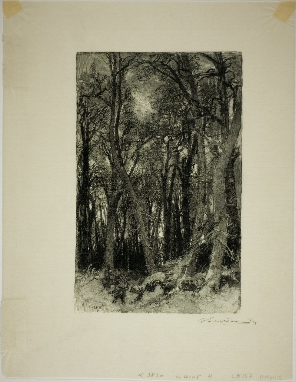 Winter: Bas-Bréau von Louis Auguste Lepère