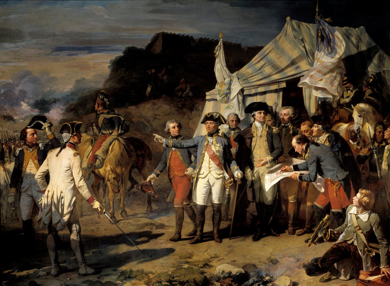 Die Belagerung von Yorktown von Louis Charles Auguste Couder