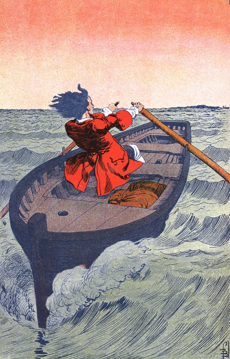 Flucht von Jean Bart von Louis Charles Bombled