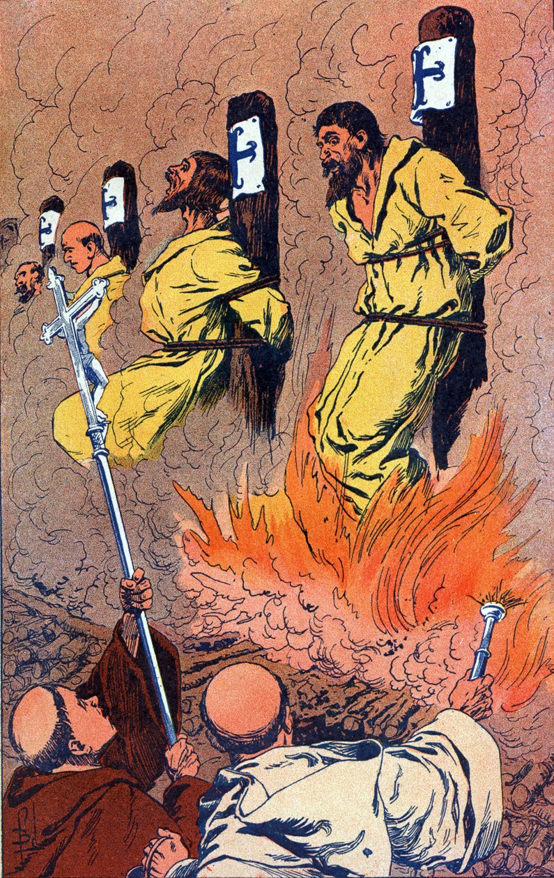 Das Scheiterhaufen der Templer von Louis Charles Bombled