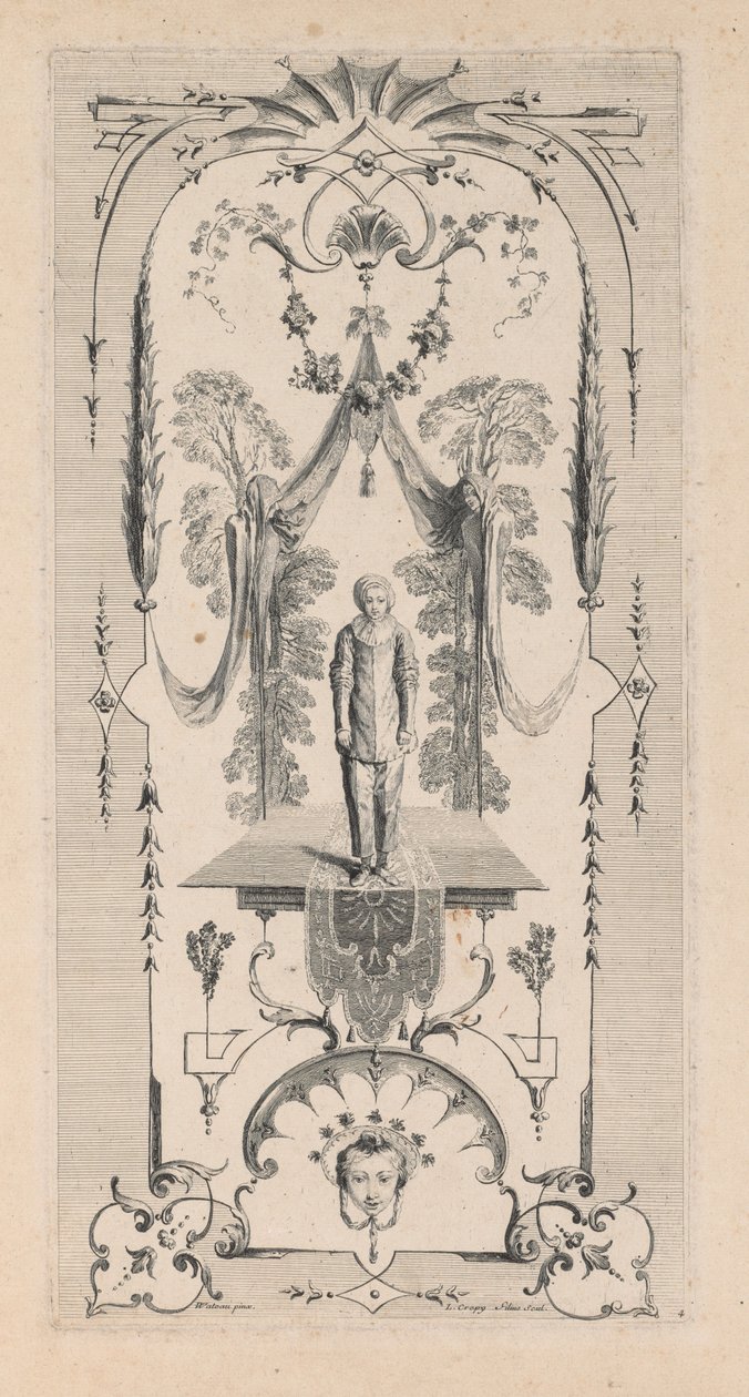 Pierrot, Arabeske von Louis Crepy