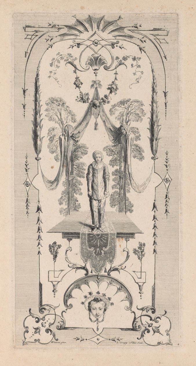 Pierrot, Arabeske von Louis Crepy