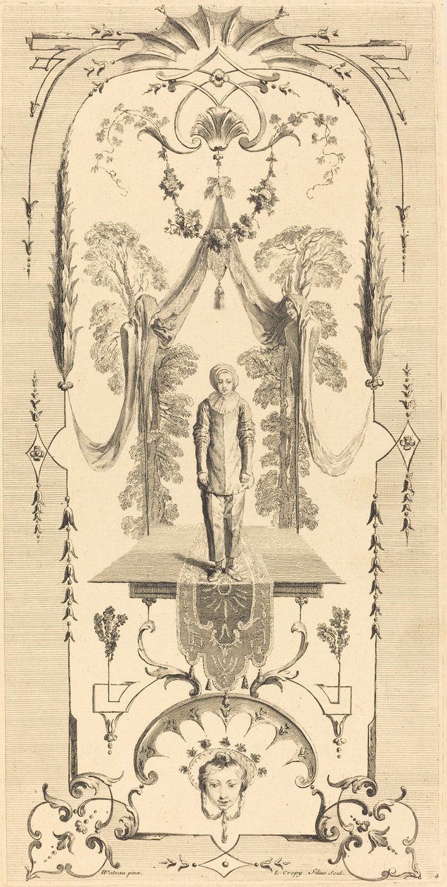 Gilles von Louis Crépy after Antoine Watteau