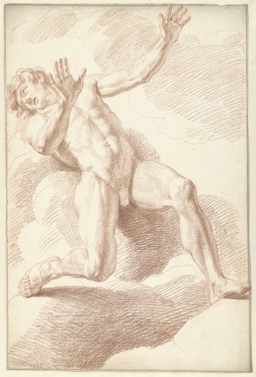 Männlicher Akt, liegend von Louis Fabritius Dubourg